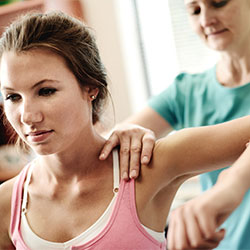 woman getting medical massage treatment