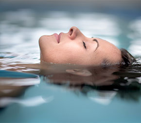 client receiving hydrotherapy