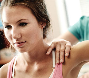 patient receiving medical massage